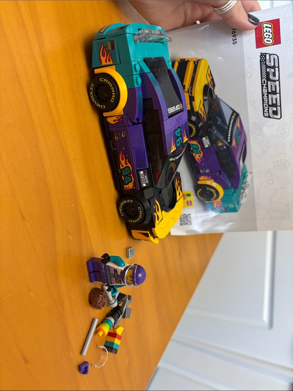 LEGO Speed Champions Race Car in Teal, Purple & Yellow